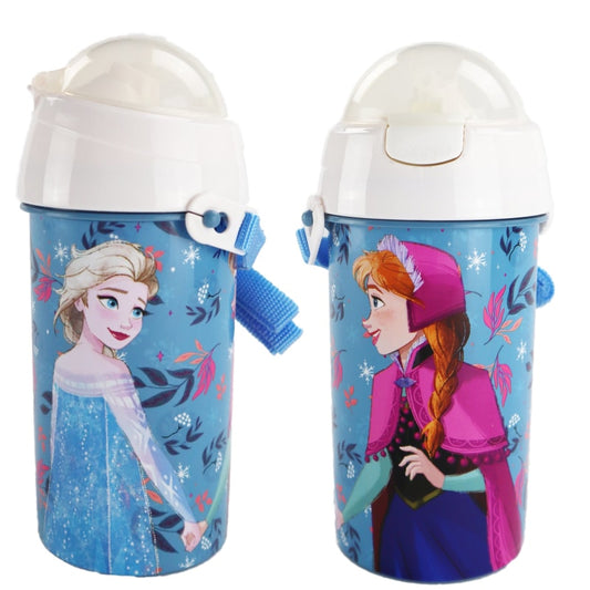 Disney Die Eiskönigin Anna Elsa Flasche mit Trinkhalm Gurt 500 ml - WS-Trend.de
