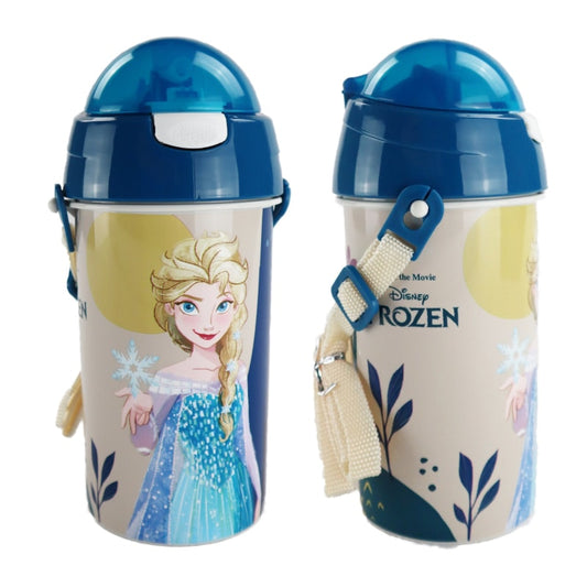 Disney Die Eiskönigin Elsa Flasche mit Trinkhalm Gurt 500 ml