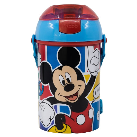 Disney Mickey Maus und Donald Wasserflasche Flasche mit Trinkhalm Gurt - WS-Trend.de