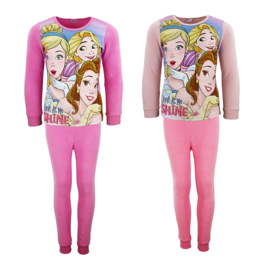 Disney Prinzessinnen Kinder Polar Fleece Schlafanzug Pyjama Hausanzug - WS-Trend.de