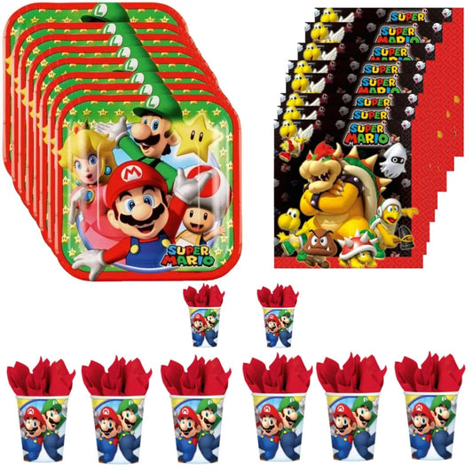 Super Mario Kinder Partyset Deko Set 36tlg. - WS-Trend.de