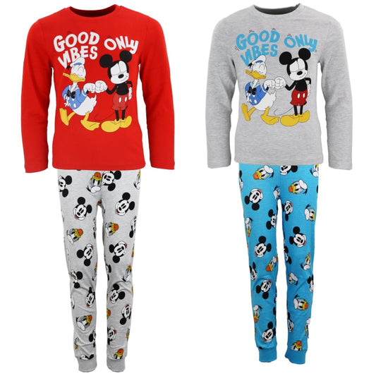 Disney Mickey Maus Donald Duck Kinder langarm Schlafanzug Pyjama