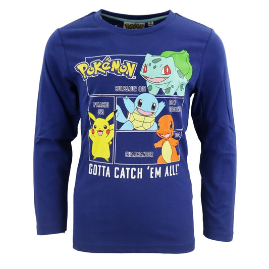 Pokemon Pikachu and Friends Kinder langarm T-Shirt Shirt