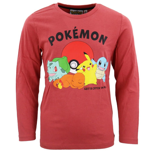Pokemon Pikachu and Friends Kinder langarm T-Shirt Shirt - WS-Trend.de