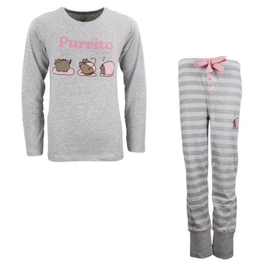 Pusheen the Cat Mädchen langarm Schlafanzug Pyjama - WS-Trend.de
