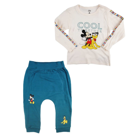 Disney Mickey Maus Baby Kleinkind Set langarm Shirt plus Hose - WS-Trend.de