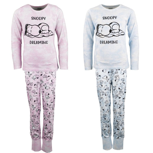 Snoopy Mädchen langarm Schlafanzug Pyjama - WS-Trend.de