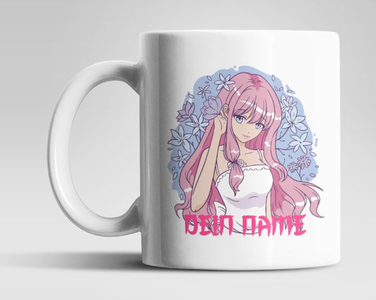 Anime Sweet Girl Tasse mit Wunschnamen - WS-Trend.de