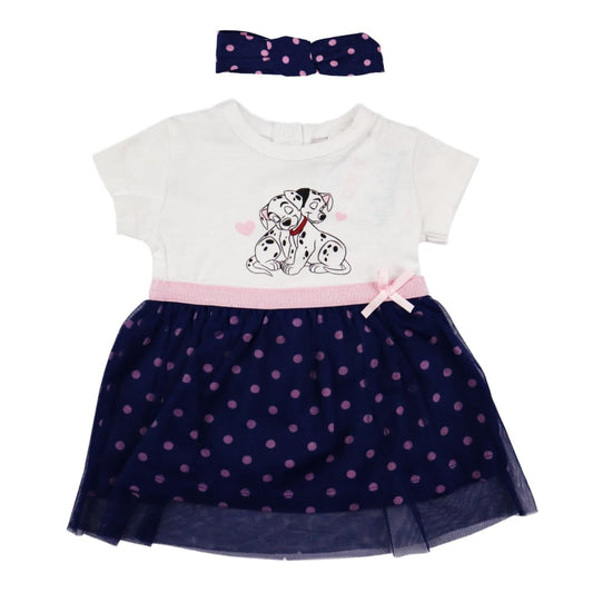 Disney 101 Dalmatiner Baby Kleinkind Tüllkleid Sommerkleid mit Haarband - WS-Trend.de