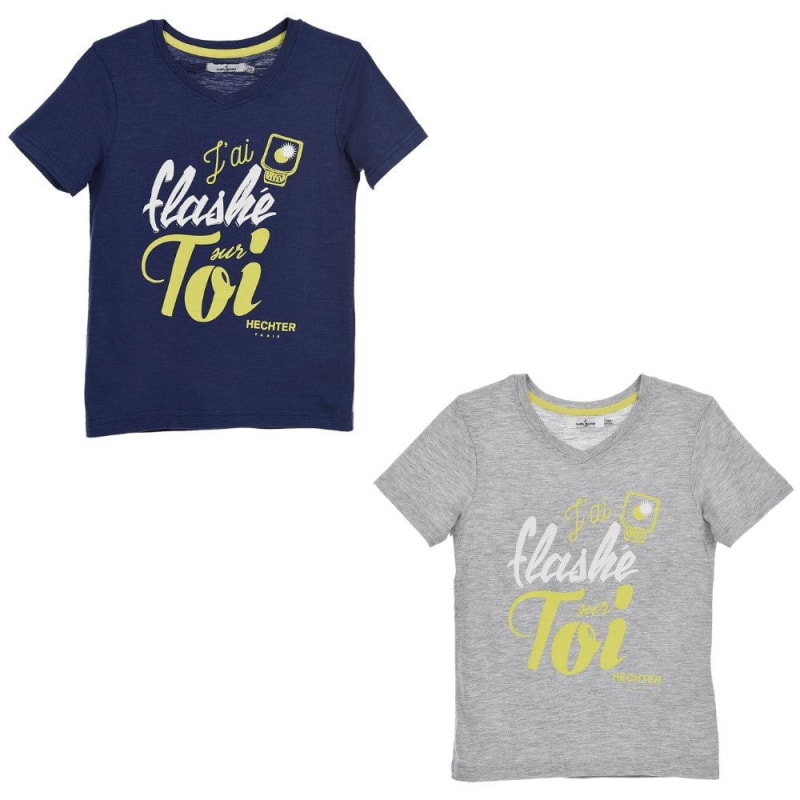 Daniel Hechter Paris Kinder T-Shirt Kurzarm Shirt Blau Grau - WS-Trend.de