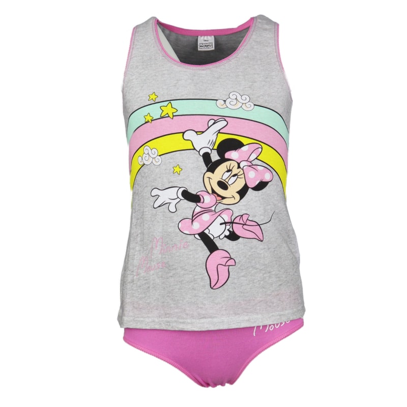 Disney Minnie Maus Rainbow Kinder Unterhemd und Slip Set - WS-Trend.de