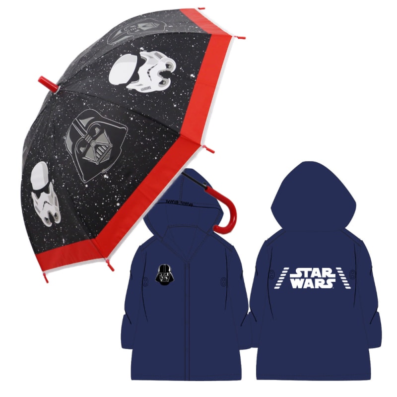 Star Wars Kinder Regenschirm plus Regenponcho - WS-Trend.de